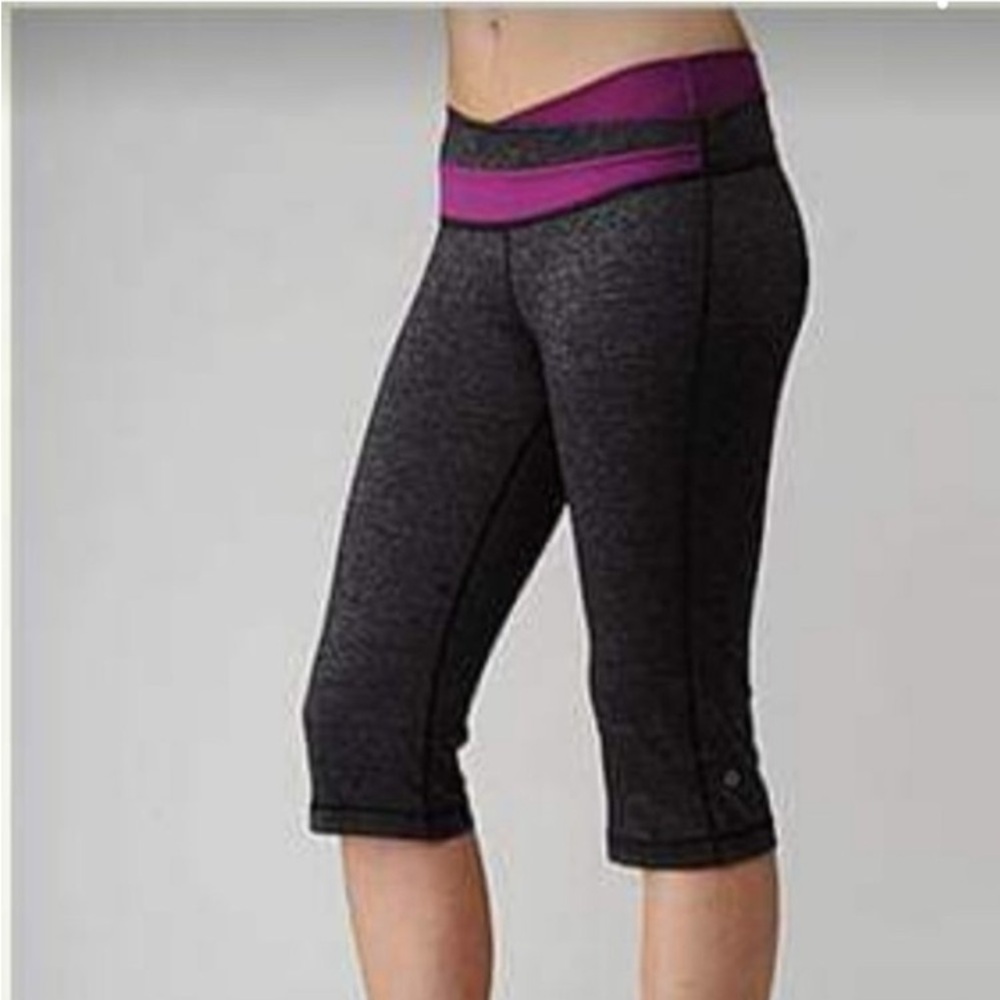 Lululemon Astro Crop Static Charcoal Potion Purple